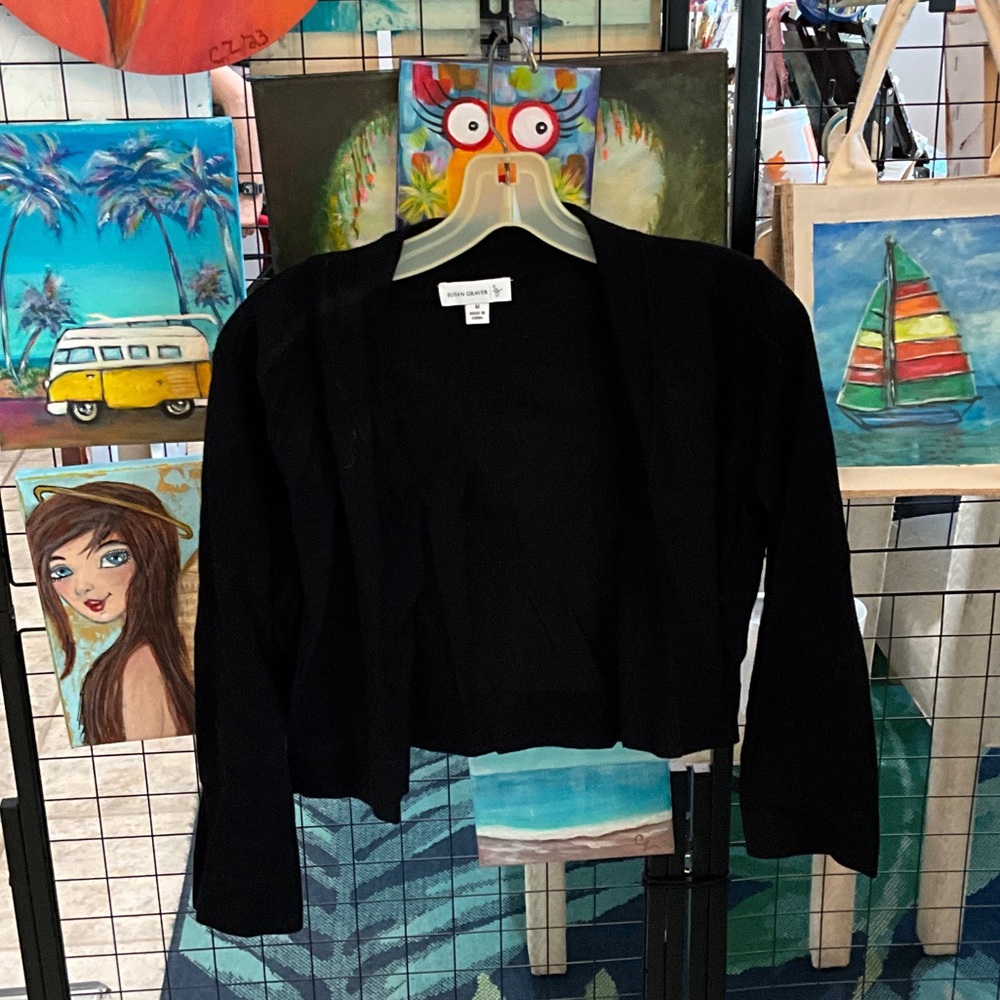 Susan Graver Black Women's Shrug